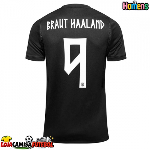 Camisa de Futebol Noruega Erling Haaland #9 Equipamento Secundário Mundo 2026 Manga Curta